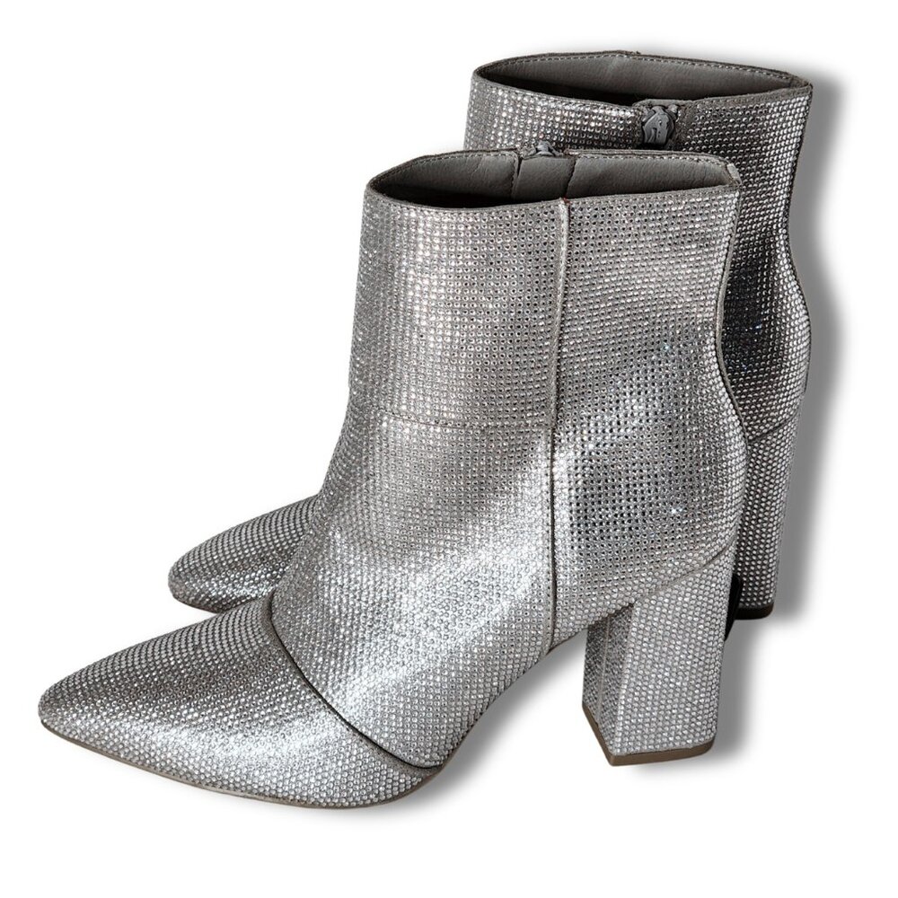 Steve Madden NYC Silver Sparkle Ankle Boots – Size 9 – NWT - Picture 4 of 9